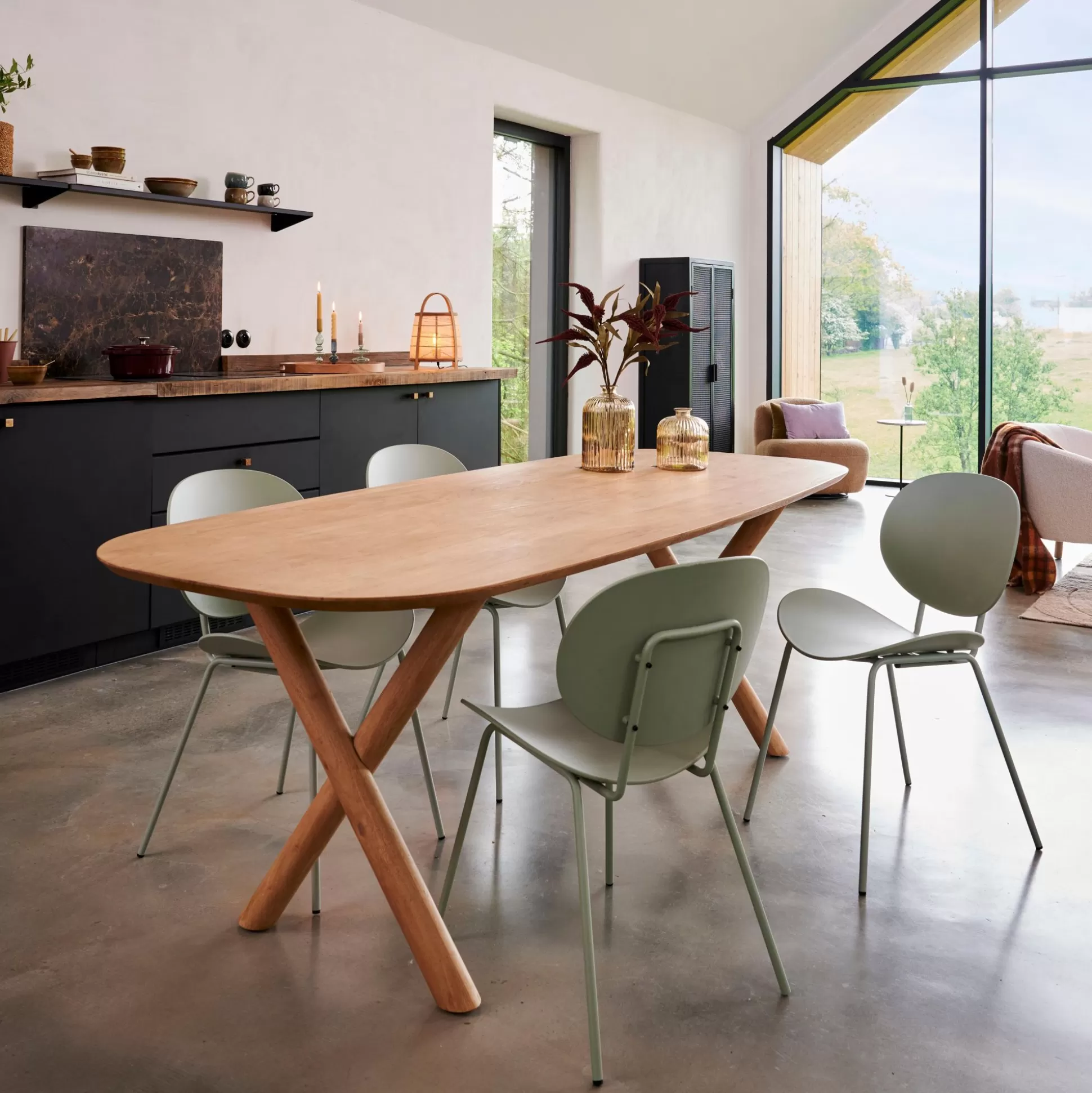 Mesa De Comedor<CASA Acacia Mesa De Comedor Con Patas En X