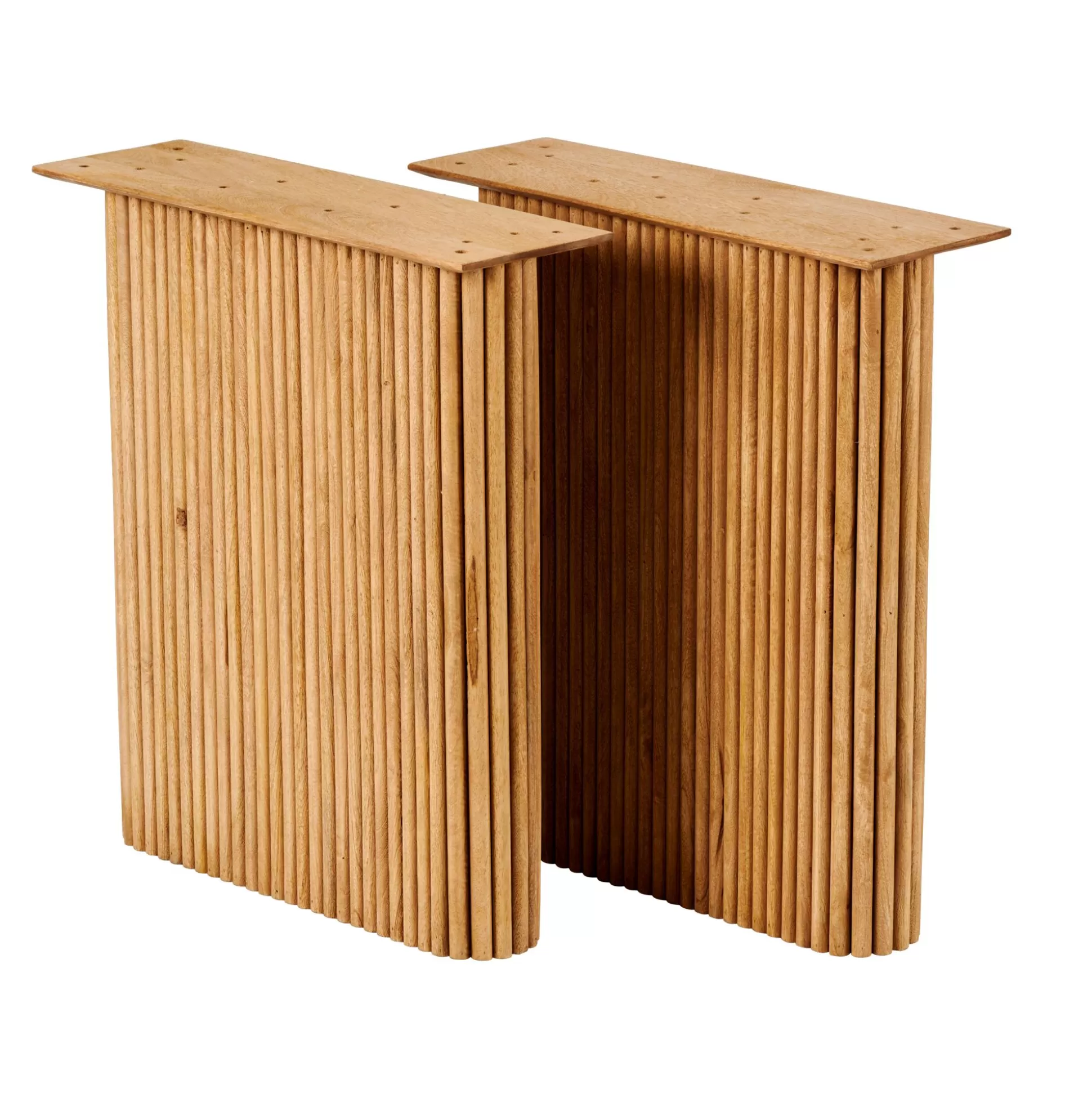Mesa De Comedor<CASA Acacia Patas Mesa Listones Juego De 2 Natural