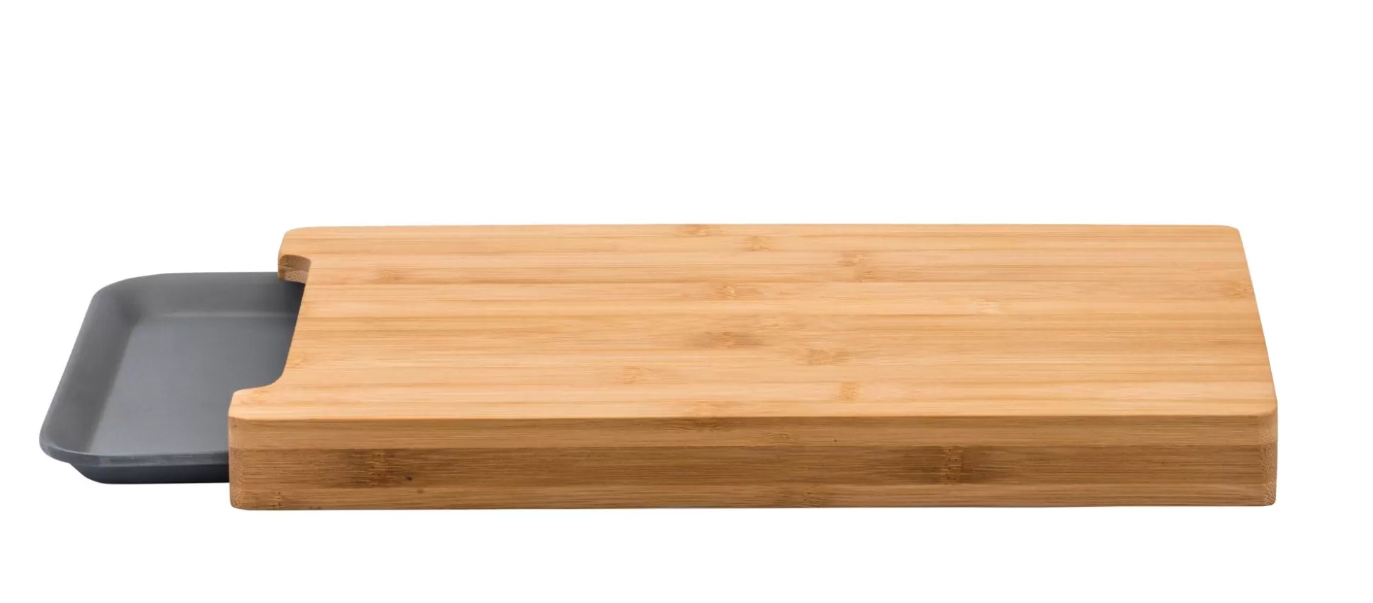 Tablas De Cortar<CASA Bamboo Tabla Para Cortar Con Recipiente Gris, Natural
