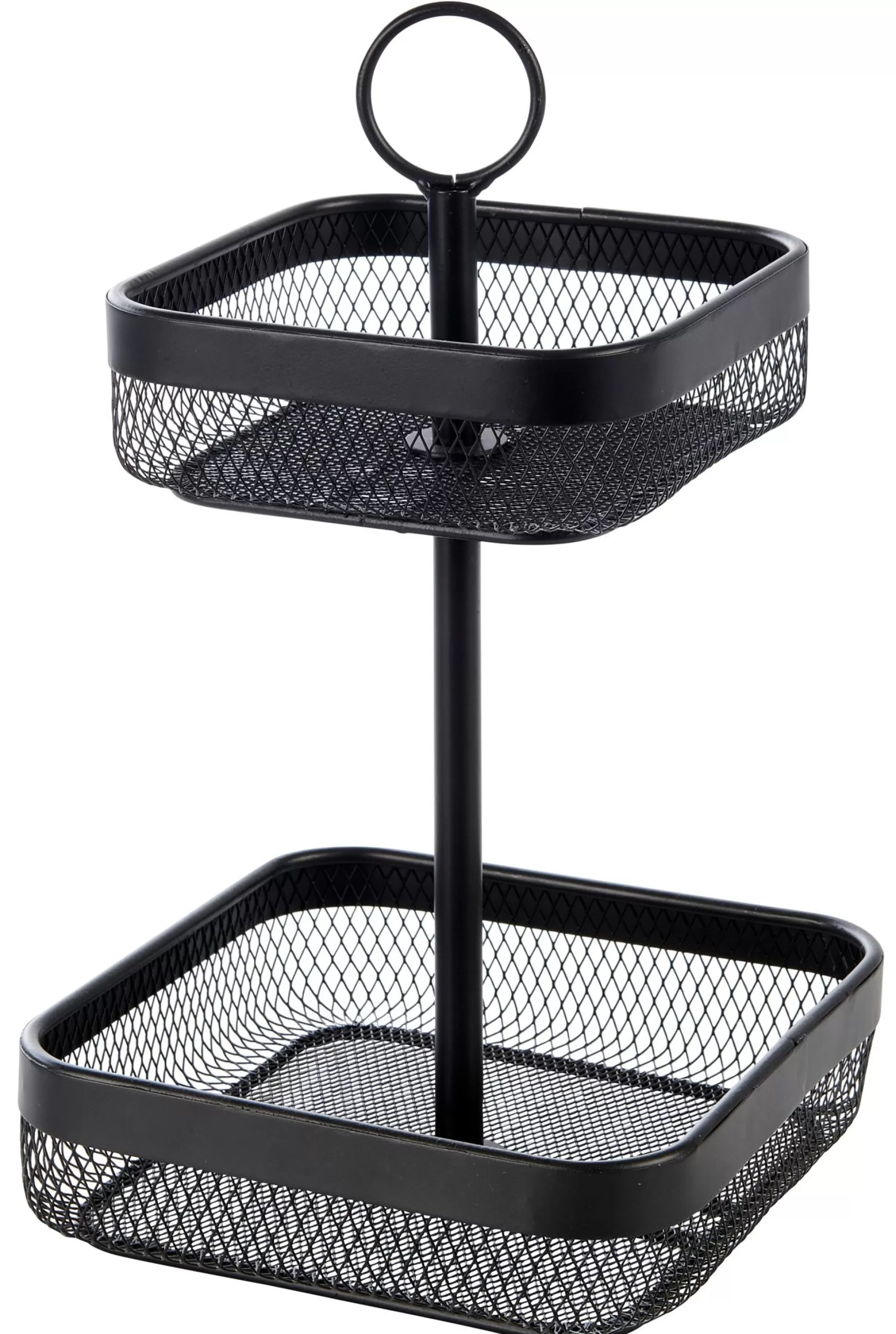 Accesorios De Cocina<CASA Black Lunar Cesta Cuadrada De 2 Piezas Negro