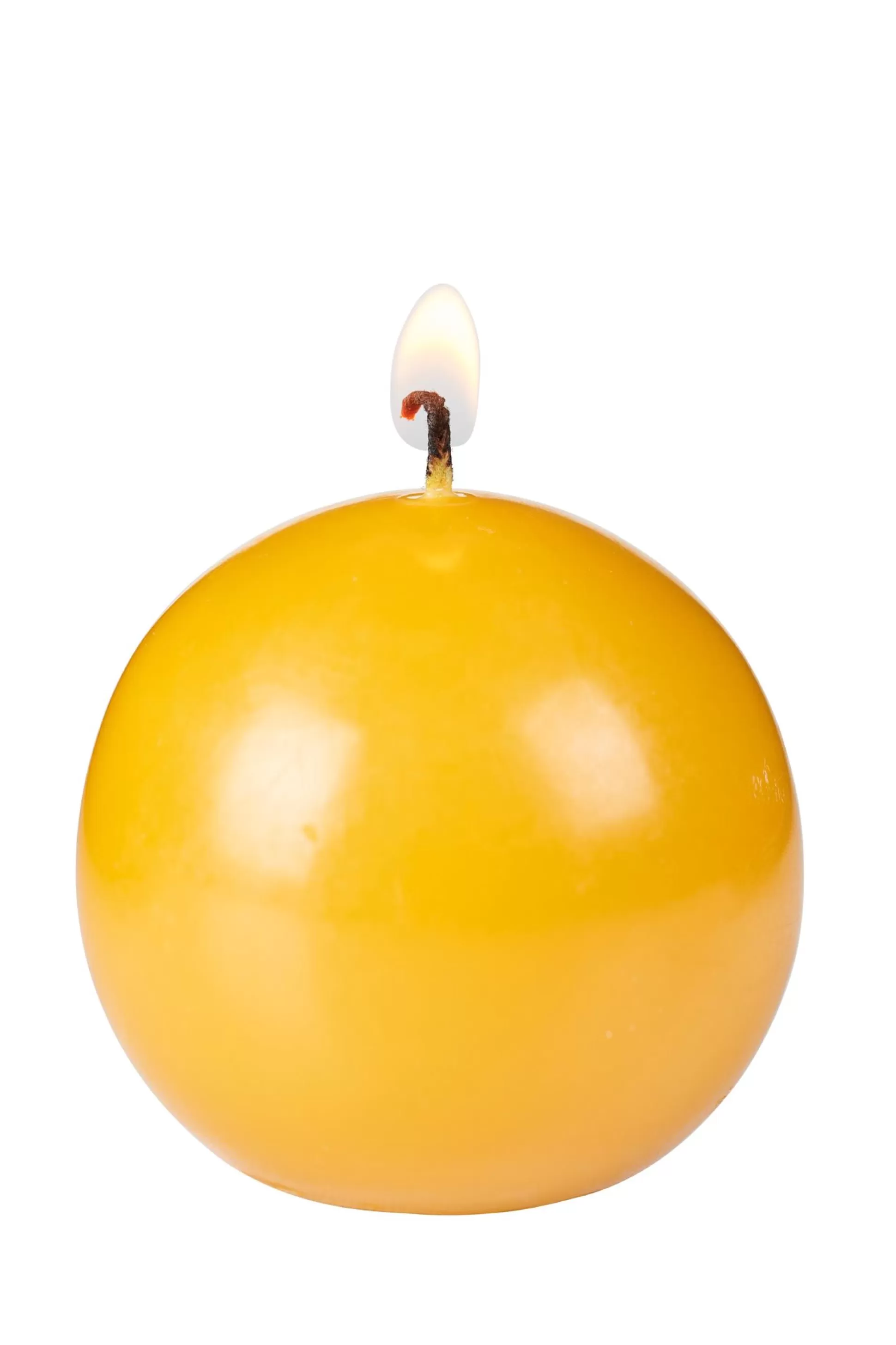 Velas<CASA Bola Vela Esferica Amarillo