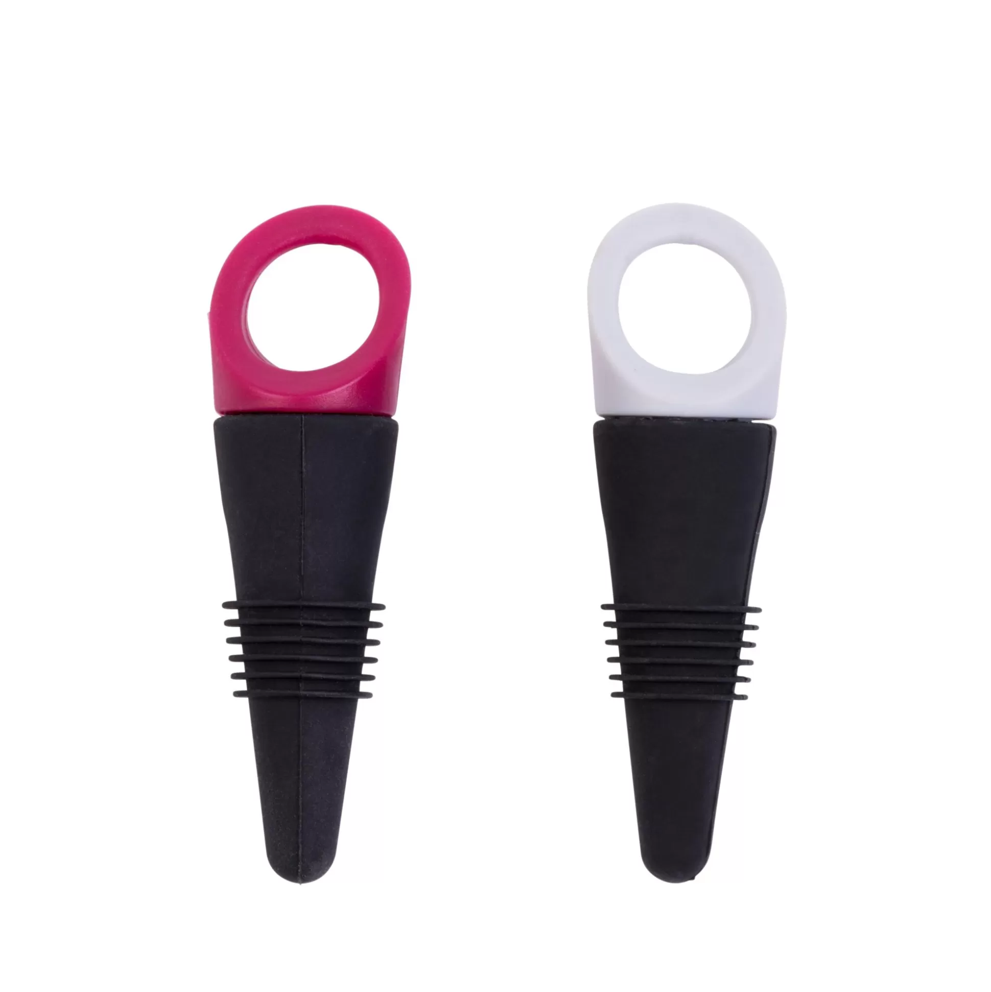 Accesorios Vino<CASA Divino Tapones De Vino Juego De 2 Mezcla De 2 Colores Gris Claro, Burdeos
