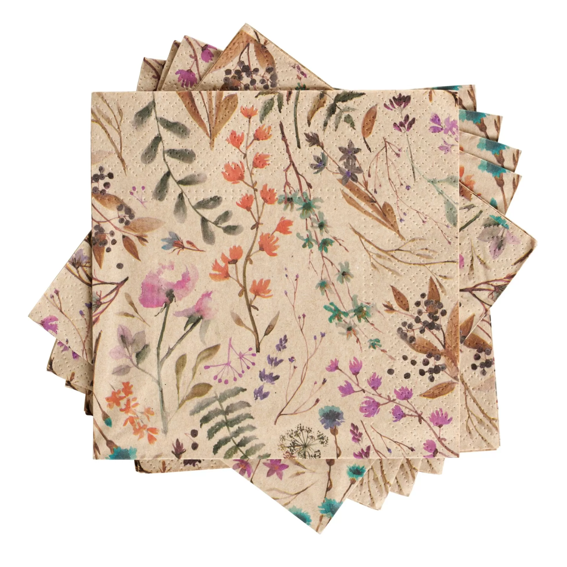 Servilletas<CASA Eco Dried Flower Paquete De 20 Servilletas Multicolor