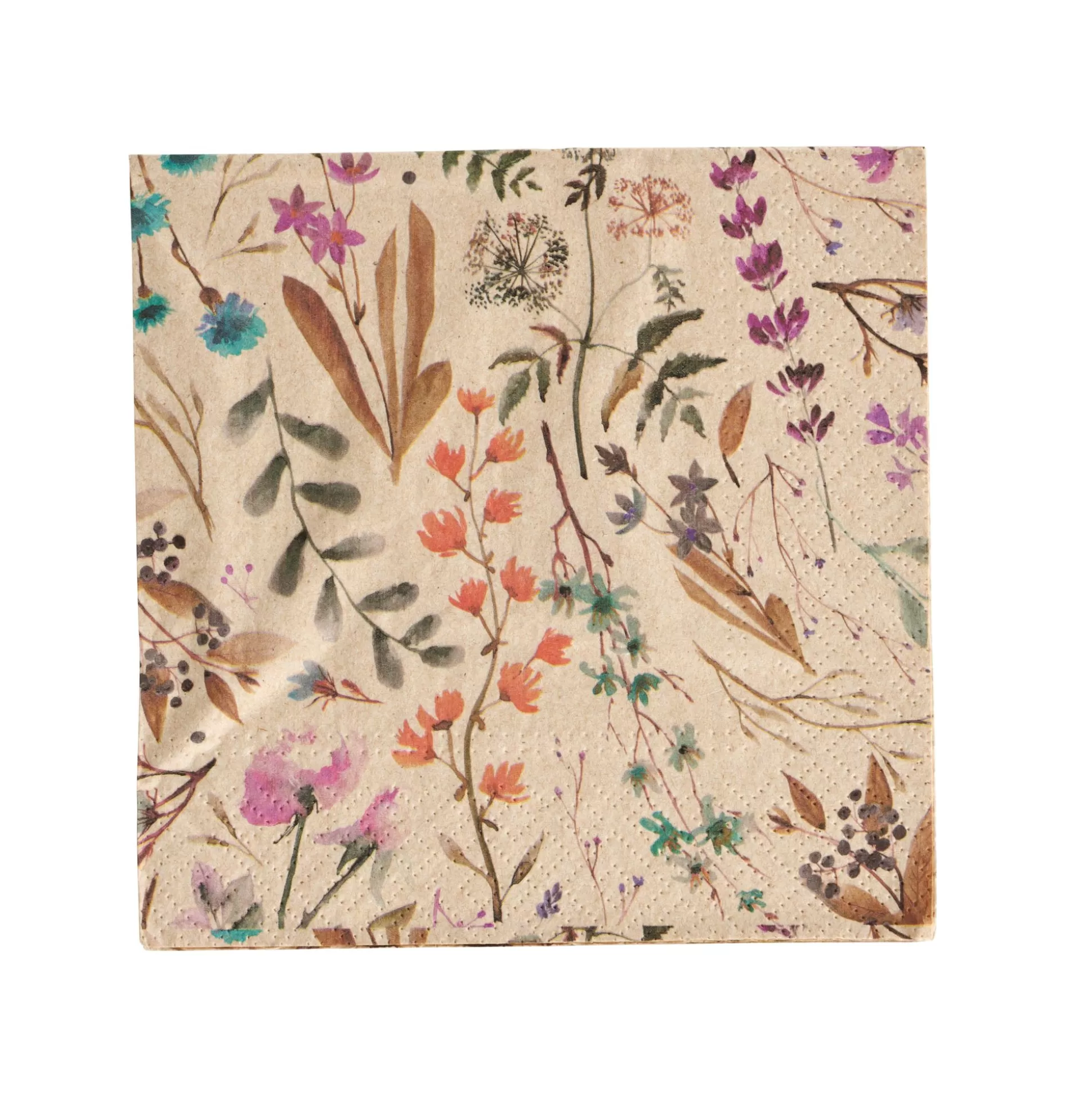 Servilletas<CASA Eco Dried Flower Paquete De 20 Servilletas Multicolor