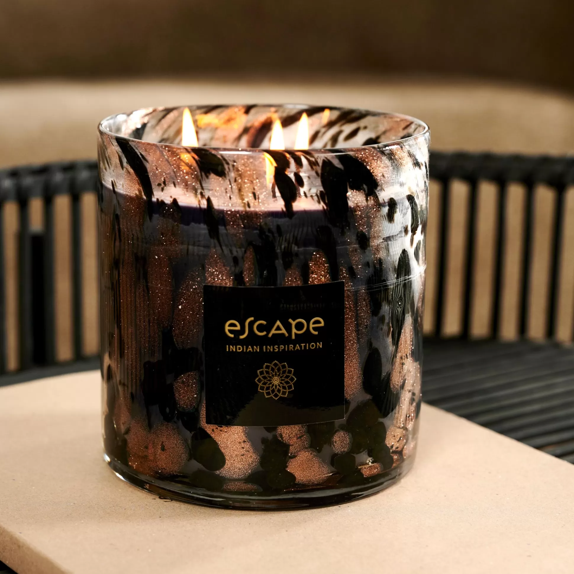 Velas<CASA Escape Indian Inspiration Vela Perfumada Xl Negro, Cobrizo, Multicolor
