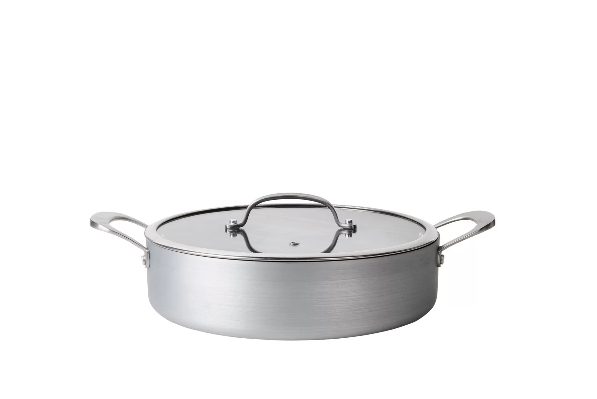 Sartenes<CASA Kastrol Olla Con Tapa Plateado
