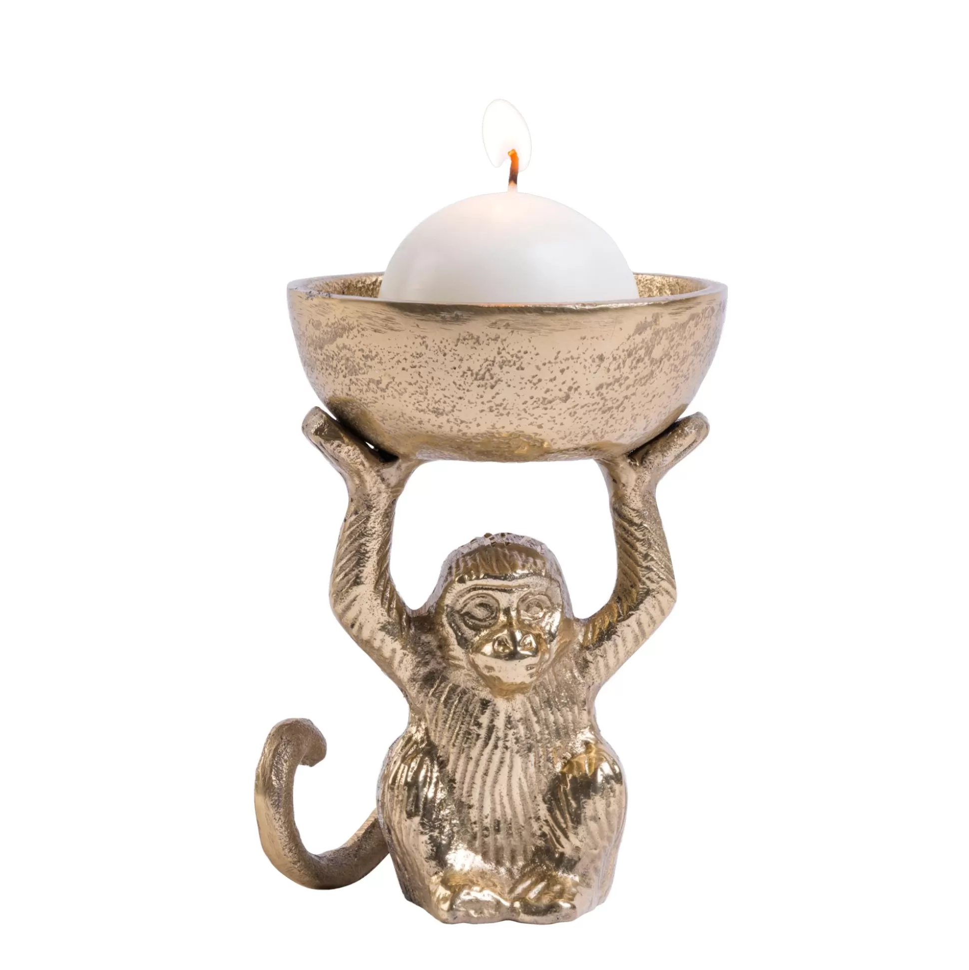 Soprortes Para Velitas<CASA Monkey Soporte Para Velas Dorado