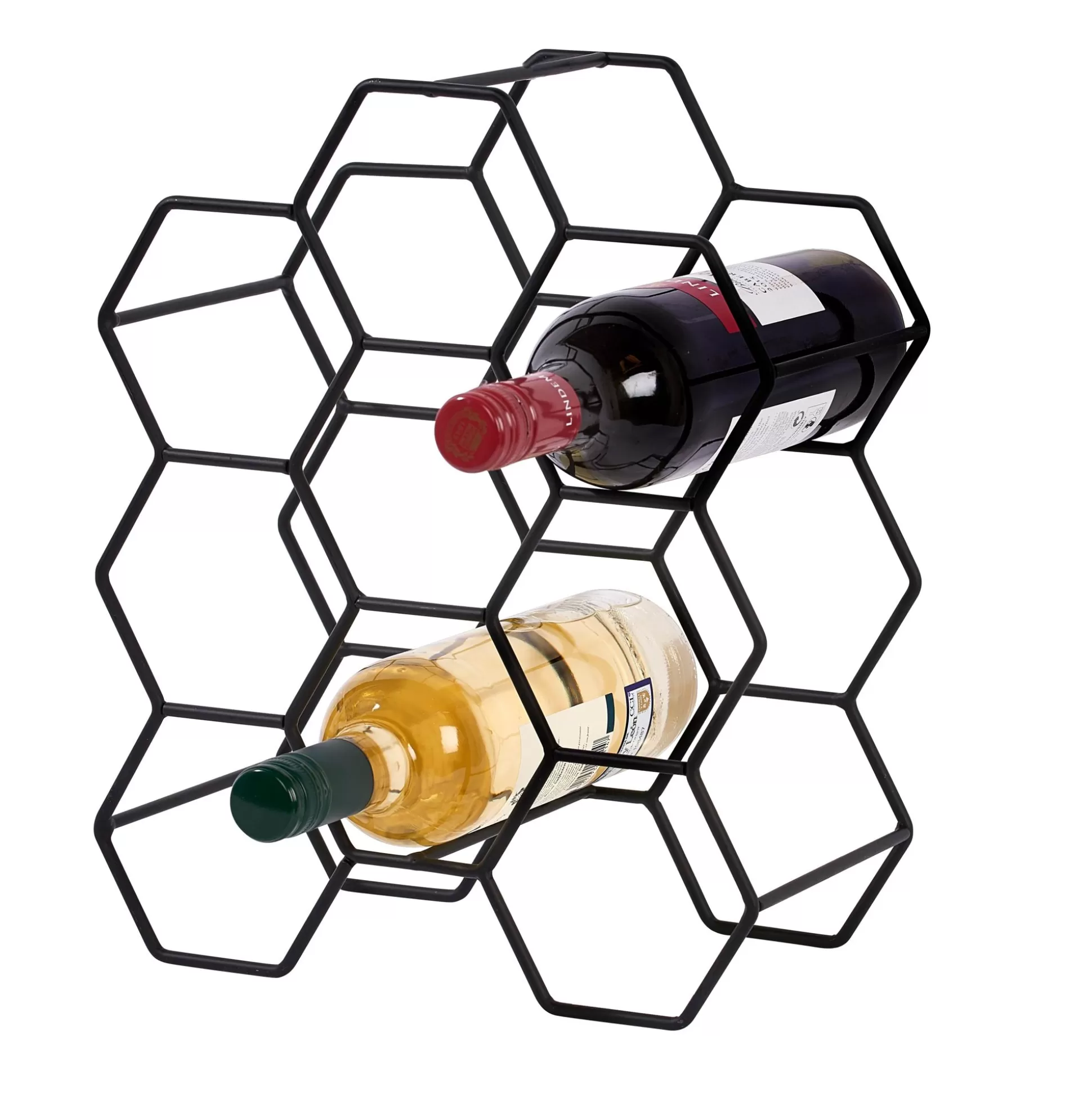 Accesorios Vino<CASA Nau Botellero Para 9 Botellas Negro