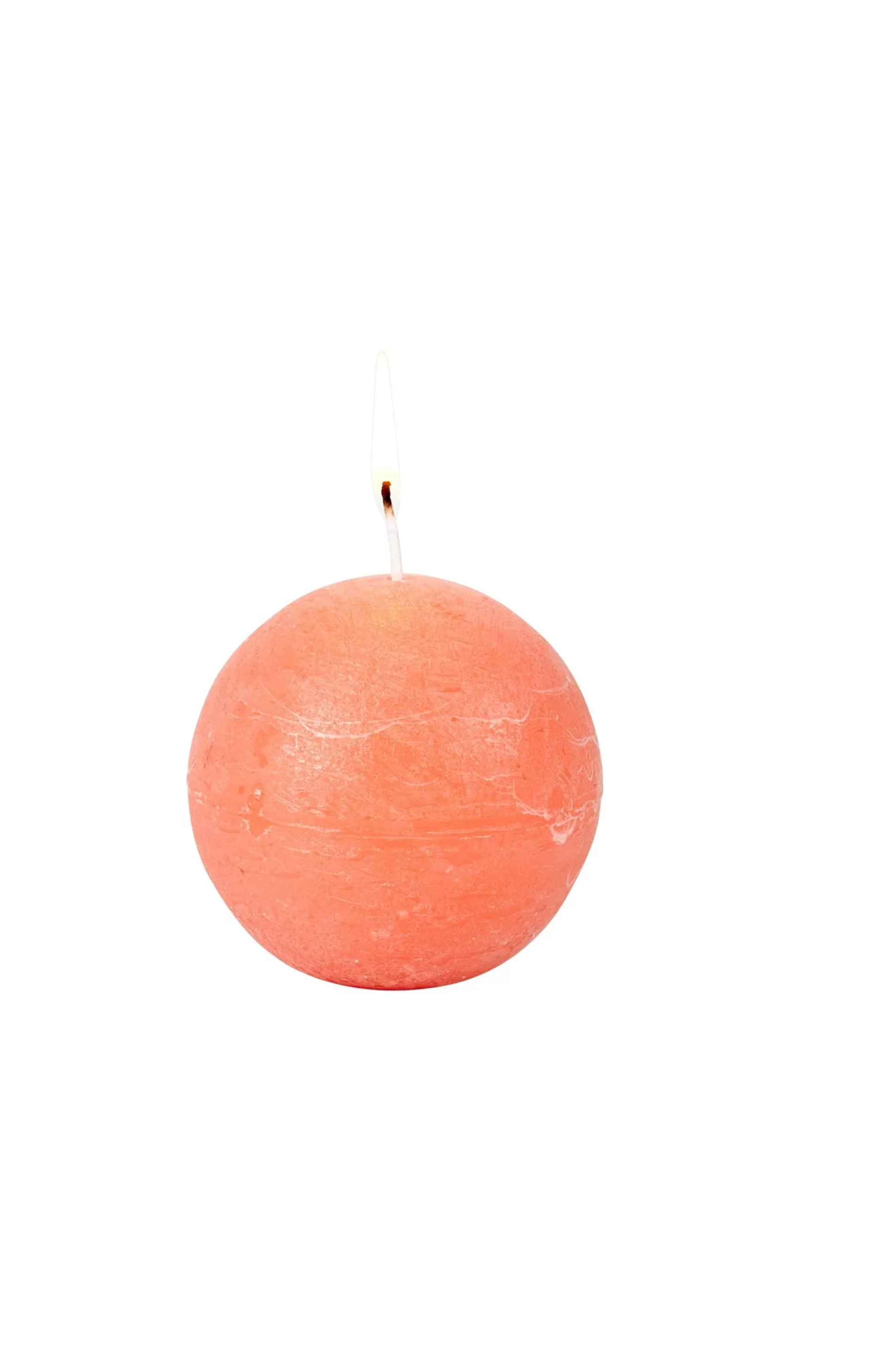 Velas<CASA Rustic Vela Esferica Naranja