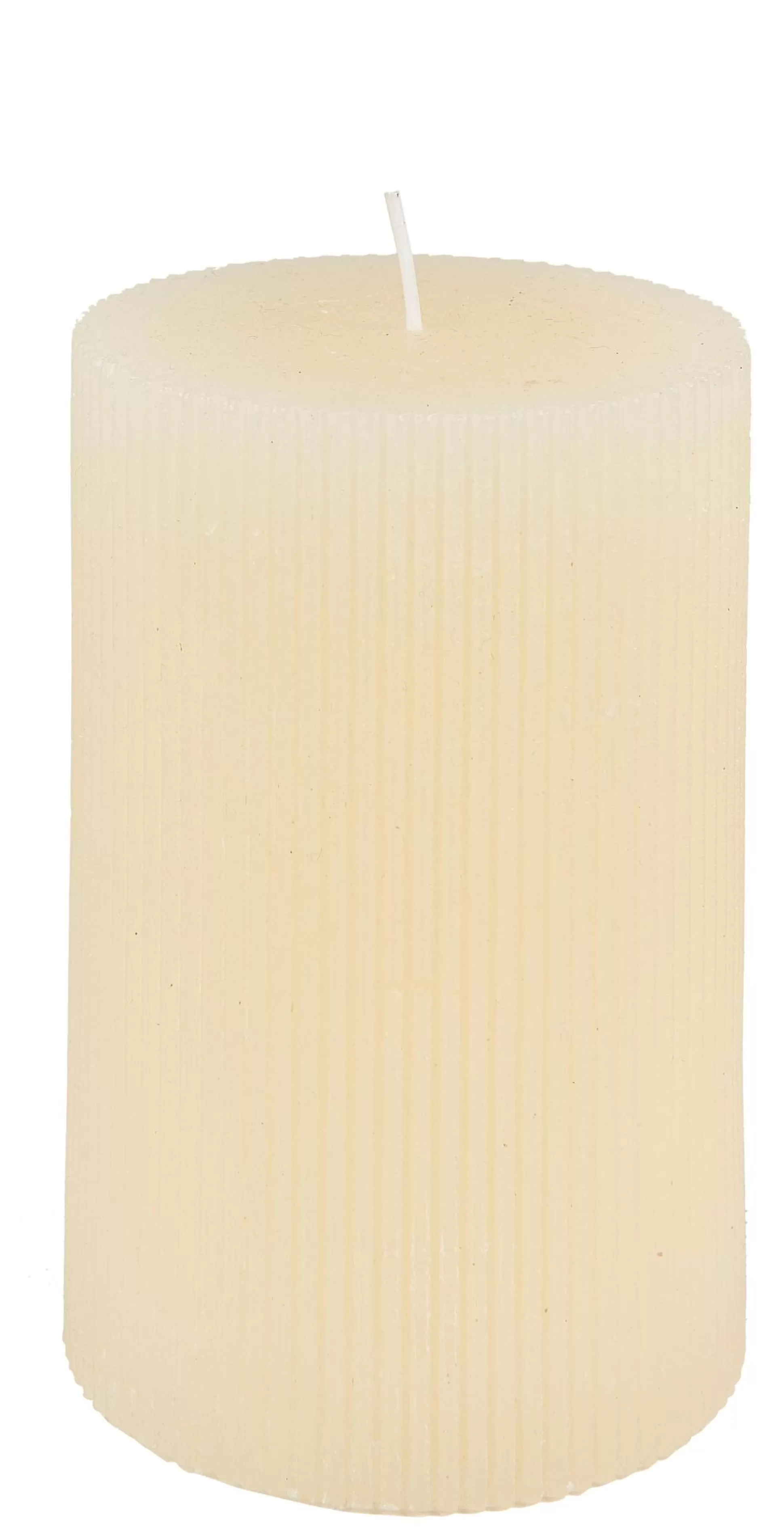 Velas<CASA Rustic Vela Estriada Blanco