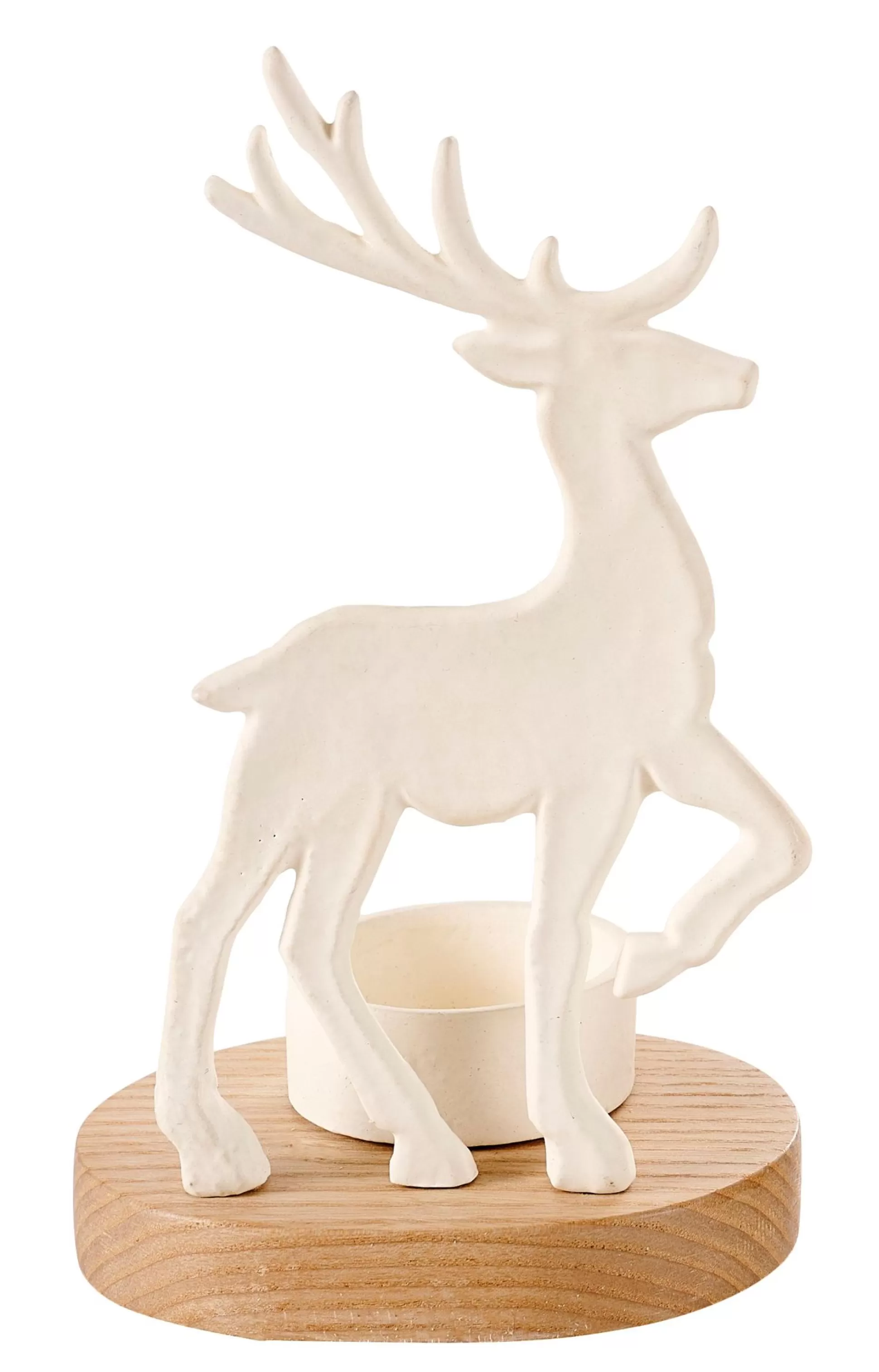 Soprortes Para Velitas<CASA Scandy Deer Soporte Para Vela Pequena Blanco, Natural
