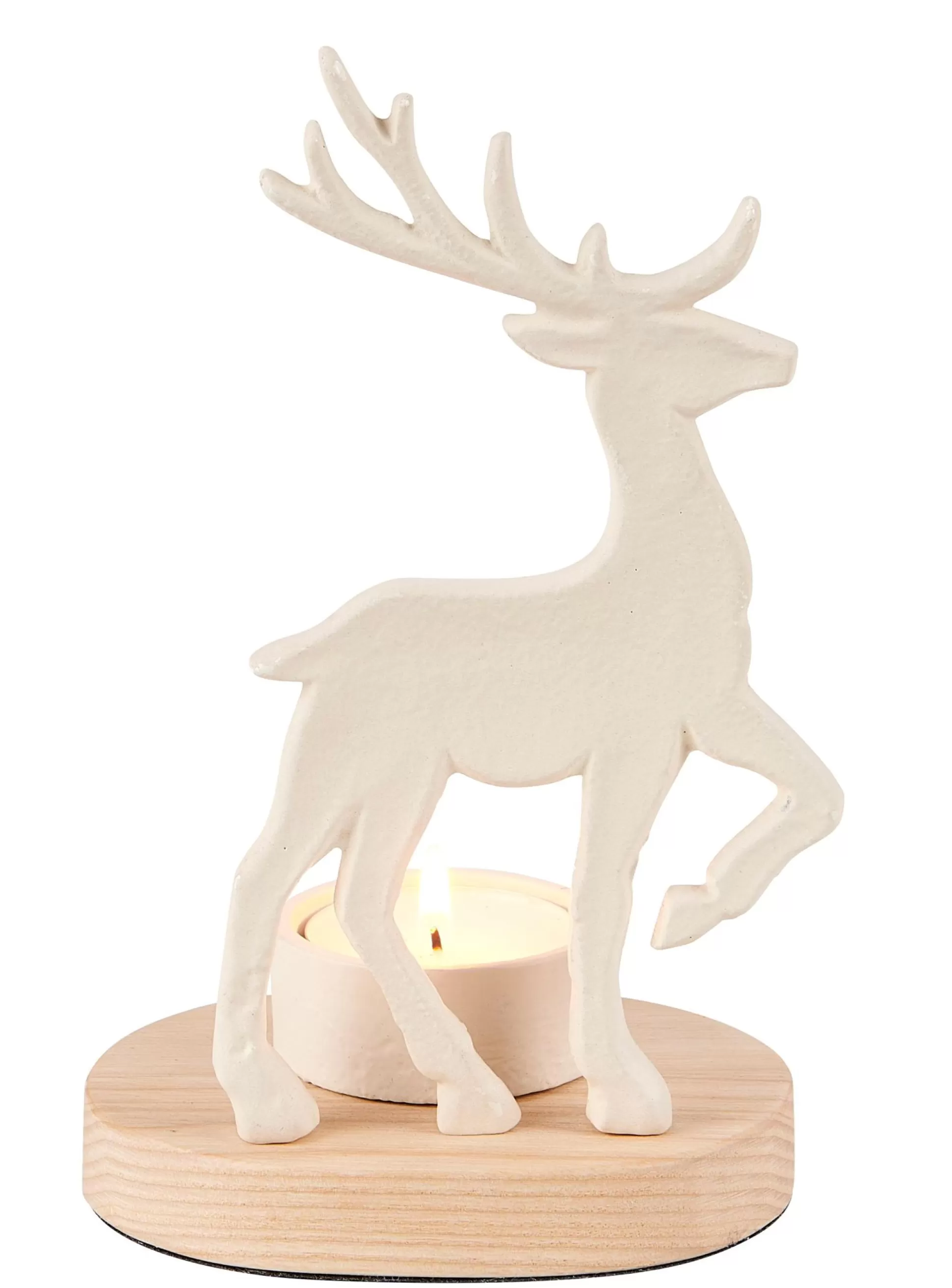 Soprortes Para Velitas<CASA Scandy Deer Soporte Para Vela Pequena Blanco, Natural
