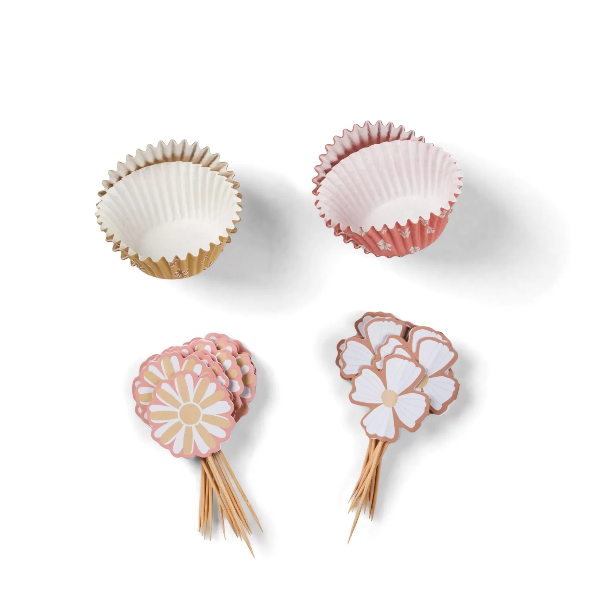 Moldes<CASA Springtime Juego Para Cupcakes Juego De 48 Menta, Morado Claro