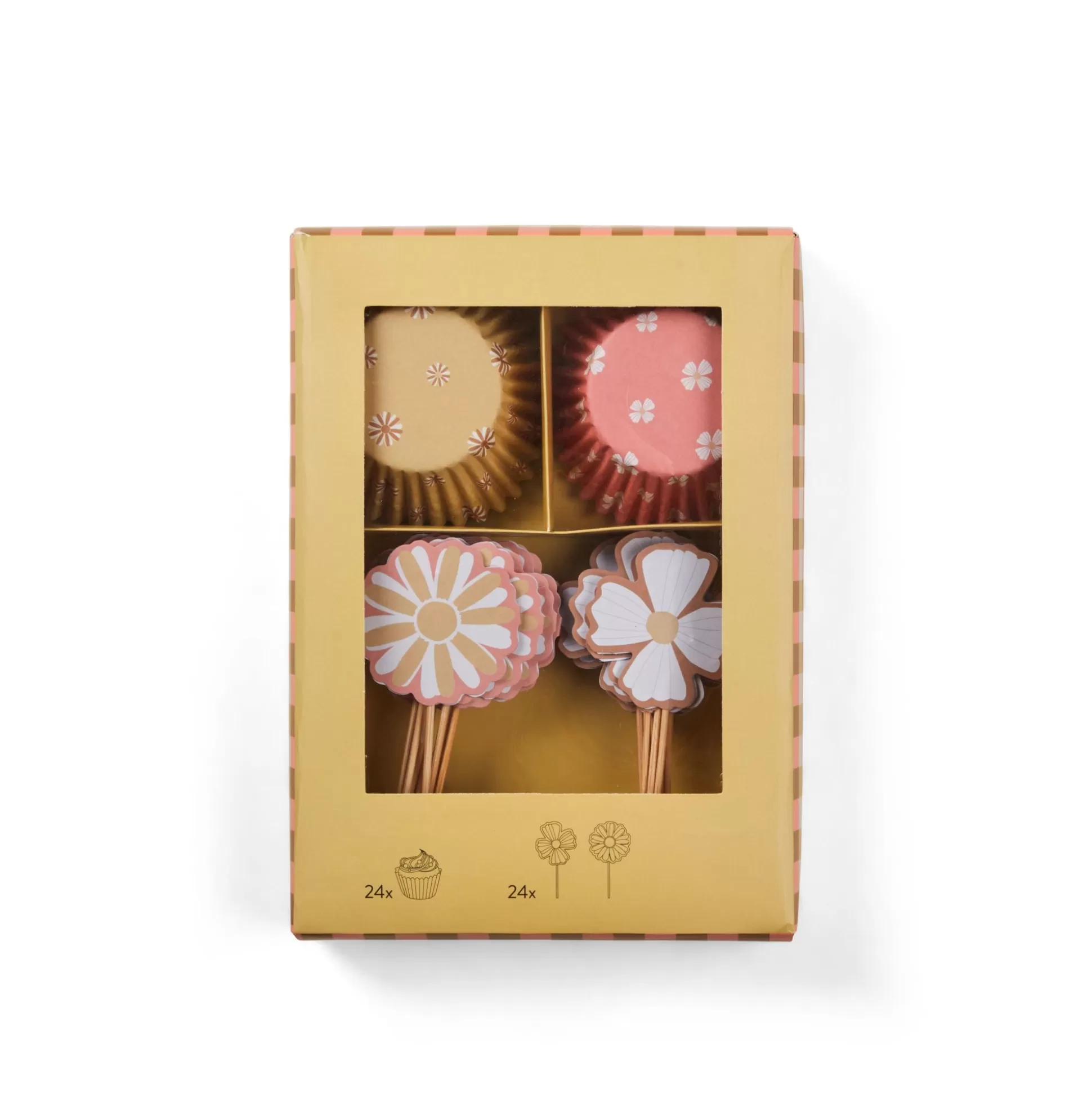 Moldes<CASA Springtime Juego Para Cupcakes Juego De 48 Menta, Morado Claro
